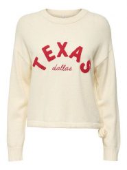 ONLY Sweter w kolorze kremowym rozmiar: M. Brązowe swetry ONLY, m, bez wzorów, ze splotem, bez ramiączek. Za 135.49 zł.