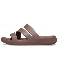 Crocs Sandały Getaway Strappy W Damskie. Brązowe sandały Crocs, bez wzorów, bez obcasa, bez zapięcia. Za 176.65 zł.