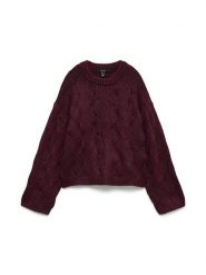 Vero Moda Sweter w kolorze bordowym rozmiar: XS. Czerwone swetry Vero Moda, xs, bez wzorów, z wełny, bez ramiączek. Za 122.96 zł.
