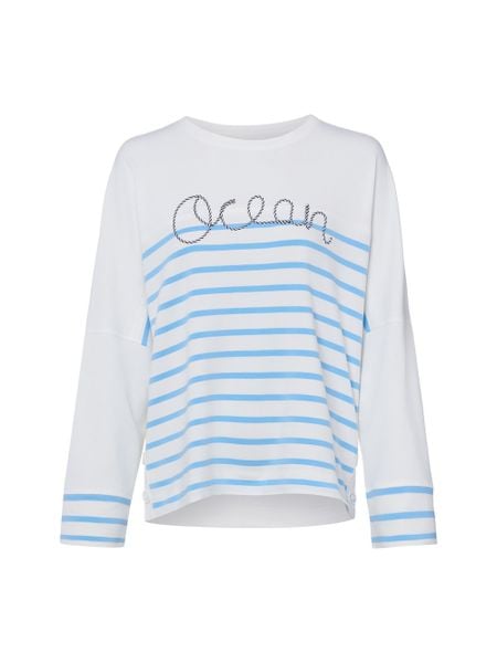 Marc Cain Bluza Kobiety Bawełna biały, 44. Białe bluzy Marc Cain, bez wzorów, z bawełny, bez kaptura, żeglarskie. Za 849.95 zł.