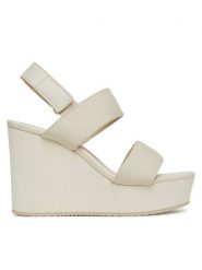Calvin Klein Jeans Sandały Wedge Sandal Webbing In YW0YW01790 Szary. Szare sandały Calvin Klein Jeans, bez wzorów, z jeansu, bez obcasa, na koturnie, bez zapięcia. Za 249.99 zł.
