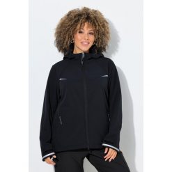 Damskie Kurtka funkcyjna softshell hydrofobowa kaptur. Czarne kurtki Ulla Popken, plus size, bez wzorów, z elastanu, bez kaptura. Za 479.99 zł.