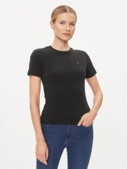 Tommy Hilfiger T-Shirt New Cody WW0WW40587 Czarny Slim Fit. Czarne t-shirty Tommy Hilfiger, m, bez wzorów, z bawełny, bez kołnierzyka, bez ramiączek. Za 149.99 zł.