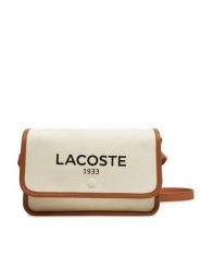 Lacoste Torebka NF4507TD Beżowy. Brązowe listonoszki Lacoste, bez wzorów, z materiału, bez dodatków. Za 399.99 zł.