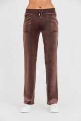 JUICY COUTURE Brązowe damskie spodnie Del Ray Pocket Pant, Rozmiar L. Brązowe spodnie dresowe Juicy Couture, bez wzorów, z dresówki. W wyprzedaży za 299.99 zł.