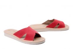 METEOR 118 Boho różowy, kapcie damskie. Czerwone kapcie Meteor, bez wzorów. Za 44.99 zł.