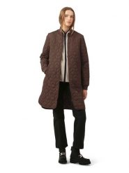 Ilse Jacobsen Płaszcz pikowany w kolorze ciemnobrązowym rozmiar: 34. Brązowe płaszcze Ilse Jacobsen, bez wzorów, bez kaptura. Za 290.95 zł.