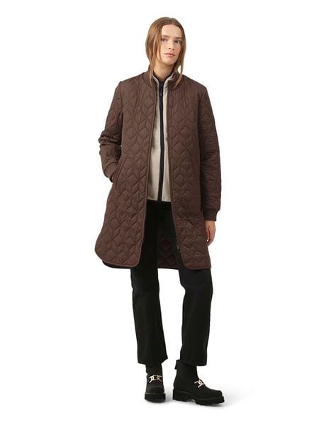 Ilse Jacobsen Płaszcz pikowany w kolorze ciemnobrązowym rozmiar: 34. Brązowe płaszcze Ilse Jacobsen, bez wzorów, bez kaptura. Za 290.95 zł.