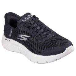 Buty sportowe Sneakersy damskie, Slip-Ins: GO WALK Flex - Grand Entry. Białe buty sportowe lifestyle Skechers, bez wzorów, z materiału, casualowe, bez zapięcia. Za 339.99 zł.