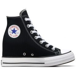 Adidasy Converse Chuck Taylor All Star Wedge Platform, Kobiety. Czarne buty sportowe lifestyle Converse, bez wzorów, retro, bez zapięcia. Za 590.00 zł.