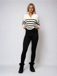 Legginsy z gumką pod stopą - czarny. Czarne legginsy Sinsay, bez wzorów. Za 39.99 zł.