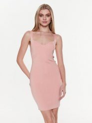 Guess Sukienka dzianinowa Mirage Anise W2YK0C Z2XY0 Różowy Slim Fit. Czerwone sukienki Guess, xxl, z aplikacjami, z dzianiny, bez kołnierzyka, bez ramiączek. Za 329.99 zł.