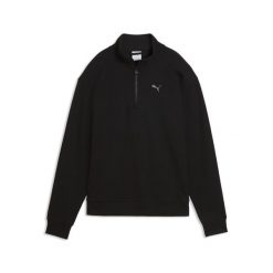 Damska bluza Essentials Elevated Standard z krótkim zamkiem PUMA. Czarne bluzy z kapturem Puma, na jesień, xl, bez wzorów, z bawełny, bez kaptura, na golfa. Za 219.00 zł.