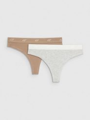 4F Bielizna stringi (2-pack) damskie - multikolor S. Stringi 4f, bez wzorów. W wyprzedaży za 39.99 zł.