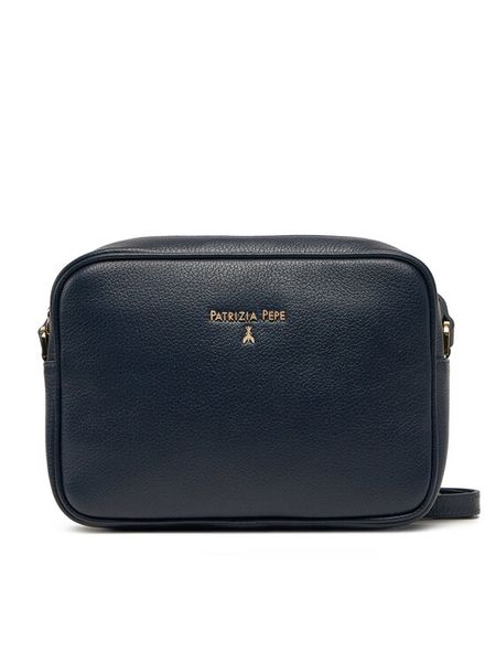 Patrizia Pepe Torebka CB8985/L001 Czarny. Czarne listonoszki Patrizia Pepe, bez wzorów, ze skóry, bez dodatków. Za 409.99 zł.