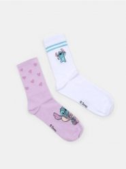 Skarpetki 2 pack Lilo & Stitch - wielobarwny. Skarpetki Sinsay, bez wzorów. Za 12.99 zł.