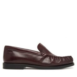 Mokasyny Calvin Klein. Brązowe mokasyny Calvin Klein, bez wzorów. Za 569.99 zł.
