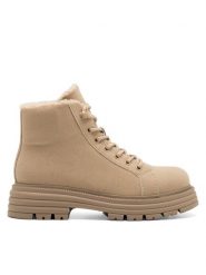 JENNY Botki MELODY WS6126-08 Beżowy. Brązowe botki Jenny, bez wzorów, z tworzywa sztucznego, bez obcasa, na płaskiej podeszwie, bez zapięcia. Za 118.99 zł.