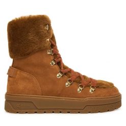 Botki Bogner. Brązowe botki Bogner, bez wzorów, bez obcasa, na płaskiej podeszwie, bez zapięcia. Za 1,759.00 zł.