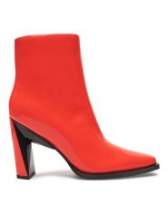 United Nude Botki Poly Bootie Hi 108635703 Czerwony. Czerwone botki United Nude, bez wzorów, ze skóry, bez obcasa, na słupku, bez zapięcia. Za 1,079.00 zł.