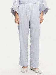 Munthe Spodnie materiałowe Fidda 251142725126 Błękitny Loose Fit. Niebieskie spodnie materiałowe Munthe, bez wzorów, z bawełny. Za 459.99 zł.