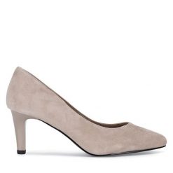 Szpilki Lasocki. Brązowe szpilki Lasocki, bez wzorów, bez obcasa, na szpilce, bez zapięcia. Za 219.99 zł.