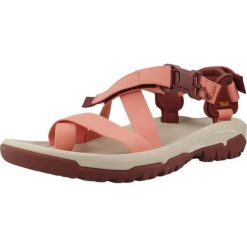 Sandały TEVA W HURRICANE TERR Rose. Czerwone sandały Teva, bez wzorów, z tkaniny, bez obcasa, bez zapięcia. Za 316.99 zł.