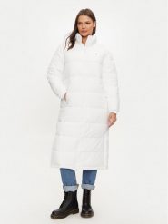 Tommy Jeans Kurtka puchowa DW0DW19918 Biały Regular Fit. Białe kurtki Tommy Jeans, xs, bez wzorów, z jeansu, bez kaptura. Za 599.99 zł.