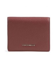 COCCINELLE Skórzany portfel w kolorze jasnobrązowym - 11 x 9 x 3 cm rozmiar: onesize. Brązowe portfele Coccinelle, bez wzorów, z materiału. Za 325.79 zł.