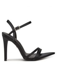 DeeZee Sandały YUNJMW81572-S-1 Czarny. Czarne sandały DeeZee, bez wzorów, z materiału, bez obcasa, na szpilce, bez zapięcia. Za 97.99 zł.