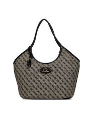 Guess Torebka Samantha HWJT23 13230 Beżowy. Brązowe shopper bag Guess, z aplikacjami, z materiału, bez dodatków. Za 634.99 zł.