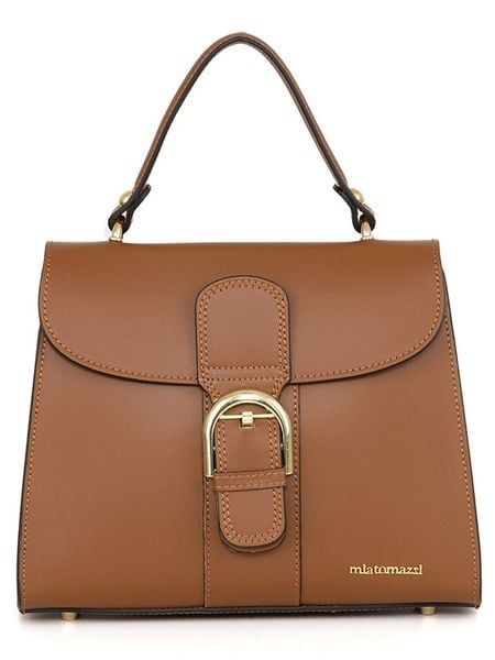 Mia Tomazzi Skórzana torebka "Domaso" w kolorze jasnobrązowym - 26 x 21 x 12 cm rozmiar: onesize. Brązowe torebki klasyczne Mia Tomazzi, bez wzorów, z materiału, przez ramię, bez dodatków. Za 304.99 zł.