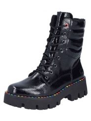 Rieker Botki w kolorze czarnym na obcasie rozmiar: 37. Czarne botki Rieker, bez wzorów, eleganckie, bez obcasa, na obcasie, bez zapięcia. Za 209.95 zł.