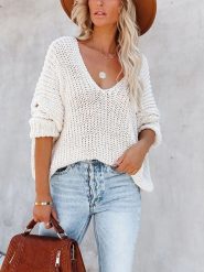 Milan Kiss Sweter w kolorze kremowym rozmiar: L. Brązowe swetry Milan Kiss, l, bez wzorów, ze splotem, bez ramiączek. Za 210.32 zł.