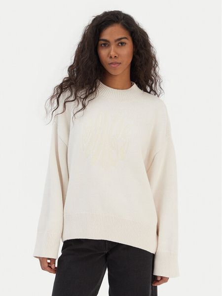 HUGO Sweter Shelly B 50554217 Écru Oversize. Białe swetry Hugo, l, bez wzorów, z syntetyku, bez ramiączek. Za 389.99 zł.