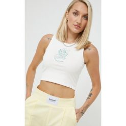 Sixth June top damski kolor biały. Białe topy Sixth June, l, bez wzorów, bez kołnierzyka, bez ramiączek. W wyprzedaży za 55.99 zł.