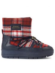 Tommy Hilfiger Śniegowce Tartan Snowboot FW0FW07612 Niebieski. Niebieskie śniegowce Tommy Hilfiger, bez wzorów, z materiału, bez zapięcia. Za 869.99 zł.