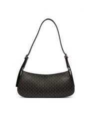 Calvin Klein Torebka Emblem Aop Small Shoulder Bag LV04F3324G Czarny. Czarne torebki klasyczne Calvin Klein, bez wzorów, ze skóry, bez dodatków. Za 449.99 zł.