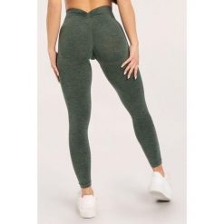 Legginsy fitness damskie Gym Glamour seamless deep push up. Zielone legginsy GYM GLAMOUR, bez wzorów, glamour. Za 169.99 zł.