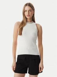 Morgan Sweter 261-MDIANE Biały Regular Fit. Białe swetry Morgan, l, bez wzorów, z syntetyku, bez ramiączek. Za 229.99 zł.