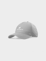 4F Czapka z daszkiem strapback uniseks - szara S/M. Szare czapki z daszkiem 4f, na lato, bez wzorów, z bawełny, klasyczne. W wyprzedaży za 39.99 zł.