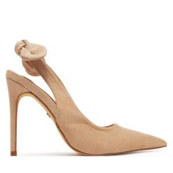 Sandały DeeZee. Brązowe sandały DeeZee, bez wzorów, bez obcasa, na szpilce, bez zapięcia. Za 159.99 zł.