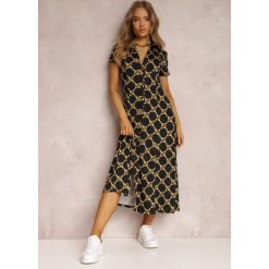 Czarna Sukienka Nikike. Czarne sukienki Renee, na co dzień, m, z aplikacjami, eleganckie, bez kołnierzyka, bez ramiączek, midi, koszulowe. W wyprzedaży za 143.99 zł.