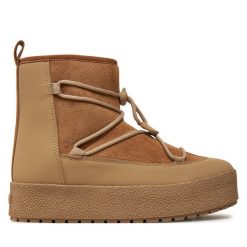 Botki Tretorn. Brązowe botki Tretorn, bez wzorów, bez obcasa, na płaskiej podeszwie, bez zapięcia. Za 679.99 zł.