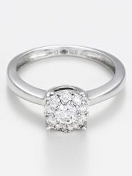 ATELIER DU DIAMANT Złoty pierścionek "Brillant Luciana" z diamentami rozmiar: 56. Szare pierścionki ATELIER DU DIAMANT, z diamentem, złote. Za 4,349.99 zł.