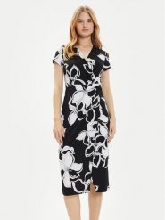 Joseph Ribkoff Sukienka letnia 241050 Czarny Regular Fit. Czarne sukienki Joseph Ribkoff, bez wzorów, z syntetyku, bez kołnierzyka, bez ramiączek. Za 639.99 zł.