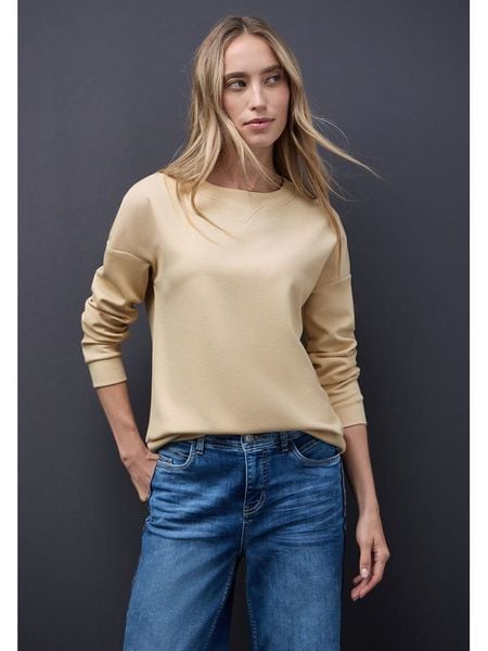 Street One Bluza w kolorze beżowym rozmiar: 36. Brązowe bluzy Street One, bez wzorów, street, bez ramiączek, bez kaptura. Za 139.87 zł.