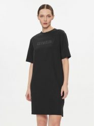 Calvin Klein Underwear Sukienka codzienna 000QS7126E Czarny Relaxed Fit. Czarne koszule nocne Calvin Klein Underwear, xs, bez wzorów, z bawełny, bez ramiączek. Za 179.99 zł.