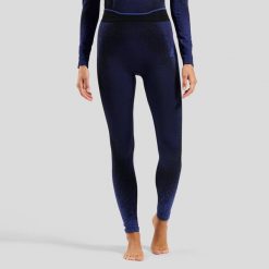 Spodnie Odlo BL BOTTOM long PERFORMANCE WARM BLACKCOMB. Niebieskie bielizna termoaktywna damska ODLO, bez wzorów, bez ramiączek, do biegania. W wyprzedaży za 307.99 zł.