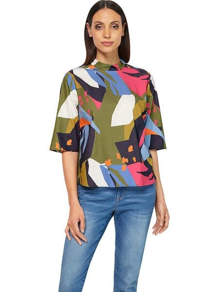 Heine Bluzka ze wzorem rozmiar: 50. Bluzki Heine, bez wzorów, bez kołnierzyka, bez ramiączek. Za 52.55 zł.